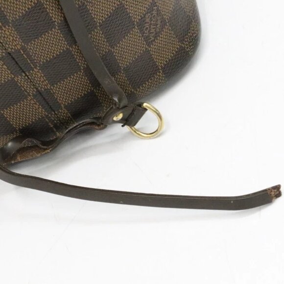 Louis Vuitton Neverfull MM Damier Ebene Tote Bag Red Interior with Pouch *READ* - Picture 3 of 15